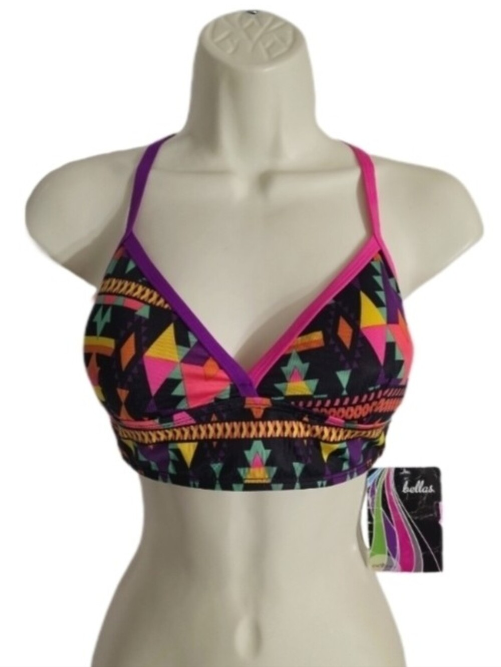 Dolfin Bikini Top Aztec Neon Pink Size S - Picture 3 of 11